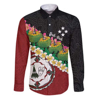 Frangipani Festival Rabaul East New Britain Family Matching Tank Maxi Dress and Hawaiian Shirt Dukduk Dance With Plumeria - Polynesian Pride