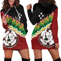 Frangipani Festival Rabaul East New Britain Hoodie Dress Dukduk Dance With Plumeria - Polynesian Pride