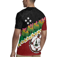 Frangipani Festival Rabaul East New Britain Rugby Jersey Dukduk Dance With Plumeria - Polynesian Pride