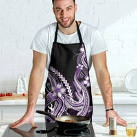Purple Black Aloha Hawaii Apron Polynesian Shark Tattoo Plumeria