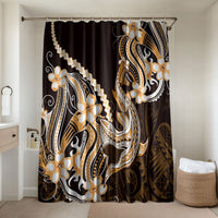 Orange Black Aloha Hawaii Bathroom Set Polynesian Shark Tattoo Plumeria