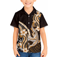 Orange Black Aloha Hawaii Hawaiian Shirt Polynesian Shark Tattoo Plumeria LT14 - Polynesian Pride