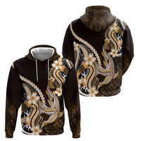 Orange Black Aloha Hawaii Hoodie Polynesian Shark Tattoo Plumeria LT14 - Polynesian Pride