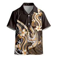 Orange Black Aloha Hawaii Kid Hawaiian Shirt Polynesian Shark Tattoo Plumeria LT14 - Polynesian Pride