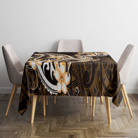 Orange Black Aloha Hawaii Tablecloth Polynesian Shark Tattoo Plumeria