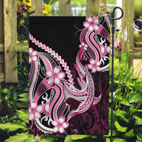 Pink Black Aloha Hawaii Garden Flag Polynesian Shark Tattoo Plumeria