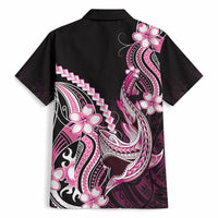 Pink Black Aloha Hawaii Hawaiian Shirt Polynesian Shark Tattoo Plumeria LT14 - Polynesian Pride