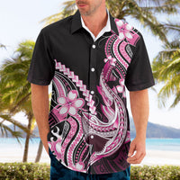 Pink Black Aloha Hawaii Hawaiian Shirt Polynesian Shark Tattoo Plumeria LT14 - Polynesian Pride