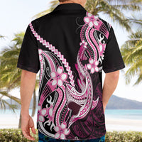 Pink Black Aloha Hawaii Hawaiian Shirt Polynesian Shark Tattoo Plumeria LT14 - Polynesian Pride