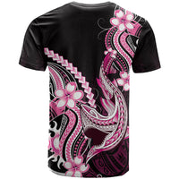 Pink Black Aloha Hawaii T Shirt Polynesian Shark Tattoo Plumeria