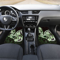 Green Black Aloha Hawaii Car Mats Polynesian Shark Tattoo Plumeria