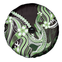 Green Black Aloha Hawaii Spare Tire Cover Polynesian Shark Tattoo Plumeria