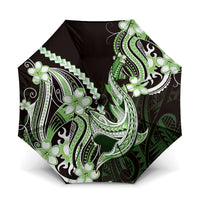 Green Black Aloha Hawaii Umbrella Polynesian Shark Tattoo Plumeria