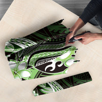 Green Black Aloha Hawaii Umbrella Polynesian Shark Tattoo Plumeria