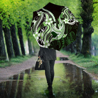 Green Black Aloha Hawaii Umbrella Polynesian Shark Tattoo Plumeria