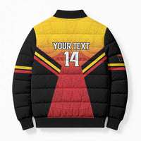 Papua New Guinea Rugby Custom Bomber Puffer Jacket Go PNG Hunters Polynesian Pattern - Polynesian Pride