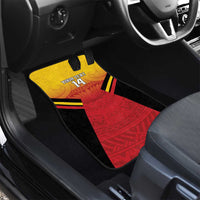 Papua New Guinea Rugby Custom Car Mats Go PNG Hunters Polynesian Pattern - Polynesian Pride