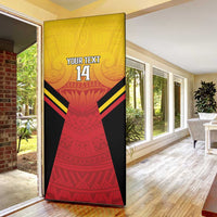 Papua New Guinea Rugby Custom Door Cover Go PNG Hunters Polynesian Pattern - Polynesian Pride