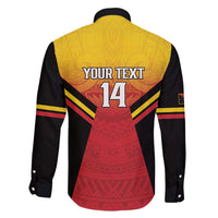 Papua New Guinea Rugby Custom Family Matching Off The Shoulder Long Sleeve Dress and Hawaiian Shirt Go PNG Hunters Polynesian Pattern - Polynesian Pride