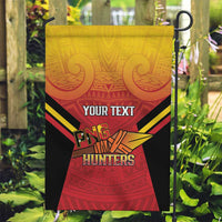 Papua New Guinea Rugby Custom Garden Flag Go PNG Hunters Polynesian Pattern - Polynesian Pride
