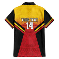 Papua New Guinea Rugby Custom Hawaiian Shirt Go PNG Hunters Polynesian Pattern - Polynesian Pride