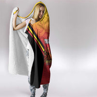 Papua New Guinea Rugby Custom Hooded Blanket Go PNG Hunters Polynesian Pattern - Polynesian Pride
