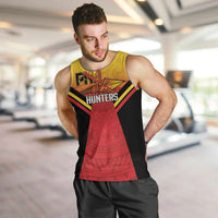 Papua New Guinea Rugby Custom Men Tank Top Go PNG Hunters Polynesian Pattern - Polynesian Pride