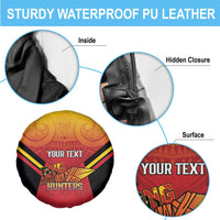 Papua New Guinea Rugby Custom Spare Tire Cover Go PNG Hunters Polynesian Pattern - Polynesian Pride