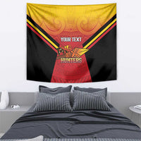 Papua New Guinea Rugby Custom Tapestry Go PNG Hunters Polynesian Pattern - Polynesian Pride