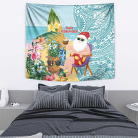 Aloha Hawaii Mele Kalikimaka Tapestry Chilling Santa With Pineapple - Polynesian Pattern LT14 - Polynesian Pride
