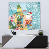 Aloha Hawaii Mele Kalikimaka Tapestry Chilling Santa With Pineapple - Polynesian Pattern LT14 - Polynesian Pride