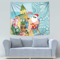 Aloha Hawaii Mele Kalikimaka Tapestry Chilling Santa With Pineapple - Polynesian Pattern LT14 - Polynesian Pride
