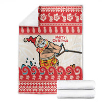 Mele Kalikimaka Hawaii Blanket Water-skiing Santa Tropical Vibes