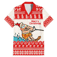 Mele Kalikimaka Hawaii Family Matching Mermaid Dress and Hawaiian Shirt Water-skiing Santa Tropical Vibes