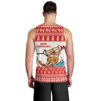 Mele Kalikimaka Hawaii Men Tank Top Water-skiing Santa Tropical Vibes