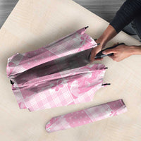 Pink Palaka Japanese Patterns Umbrella Koi Fish Asanoha Sakura Patchwork Stylized - Polynesian Pride