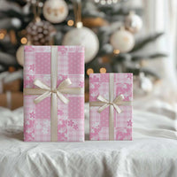 Pink Palaka Japanese Patterns Wrapping Paper Koi Fish Asanoha Sakura Patchwork Stylized - Polynesian Pride