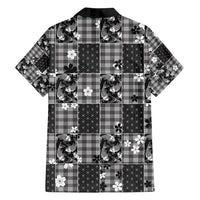 Black Palaka Japanese Patterns Family Matching Summer Maxi Dress and Hawaiian Shirt Koi Fish Asanoha Sakura Patchwork Stylized - Polynesian Pride