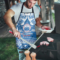 Toa Samoa Rugby Custom Apron Uso aso uma Samoan Pattern Blue - Polynesian Pride