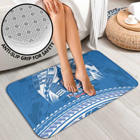 Toa Samoa Rugby Custom Bathroom Set Uso aso uma Samoan Pattern Blue - Polynesian Pride
