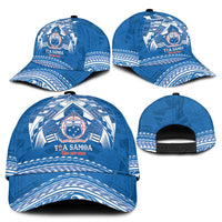 Toa Samoa Rugby Classic Cap Uso aso uma Samoan Pattern Blue - Polynesian Pride