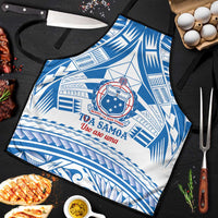 Toa Samoa Rugby Custom Apron Uso aso uma Samoan Pattern White - Polynesian Pride