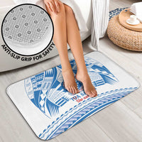 Toa Samoa Rugby Custom Bathroom Set Uso aso uma Samoan Pattern White - Polynesian Pride