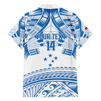 Toa Samoa Rugby Custom Family Matching Summer Maxi Dress and Hawaiian Shirt Uso aso uma Samoan Pattern White - Polynesian Pride