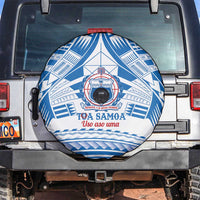 Toa Samoa Rugby Custom Spare Tire Cover Uso aso uma Samoan Pattern White - Polynesian Pride