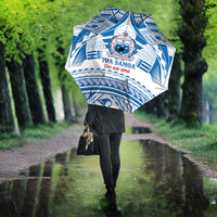Toa Samoa Rugby Custom Umbrella Uso aso uma Samoan Pattern White - Polynesian Pride