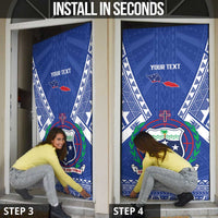 Personalised Samoa 685 Door Cover Samoan Pride Coat Of Arms - Polynesian Pride