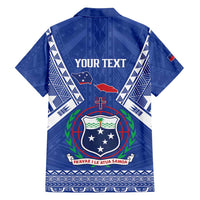 Personalised Samoa 685 Family Matching Long Sleeve Bodycon Dress and Hawaiian Shirt Samoan Pride Coat Of Arms - Polynesian Pride