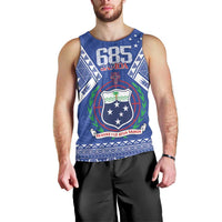 Personalised Samoa 685 Men Tank Top Samoan Pride Coat Of Arms - Polynesian Pride