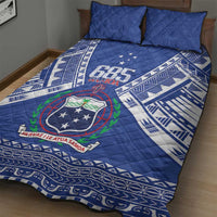 Samoa 685 Quilt Bed Set Samoan Pride Coat Of Arms - Polynesian Pride